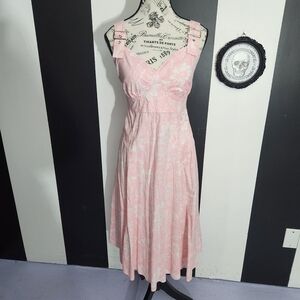 Together Pink Patterned Midi Dress